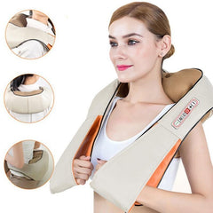 Electric Neck Shiatsu Roller Massager for Back Pain Infrared Heating Massage