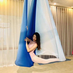 Multicolour 5 meters Aerial Anti-gravity Yoga Hammock Swing Flying Yoga Bed Bodybuilding Gym