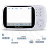 Image of Podofo Wireless 3.5'' Baby Monitor Digital Video Audio Music Portable Infant Camera Nanny Monitor Temperature